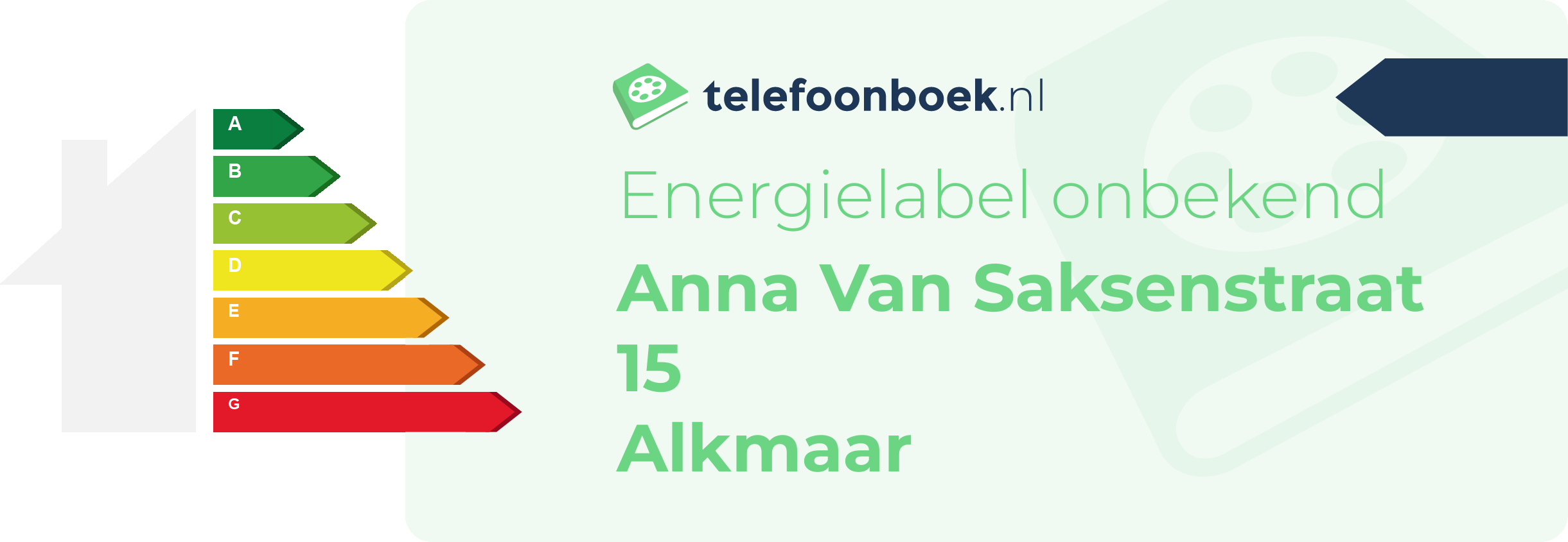 Energielabel Anna Van Saksenstraat 15 Alkmaar