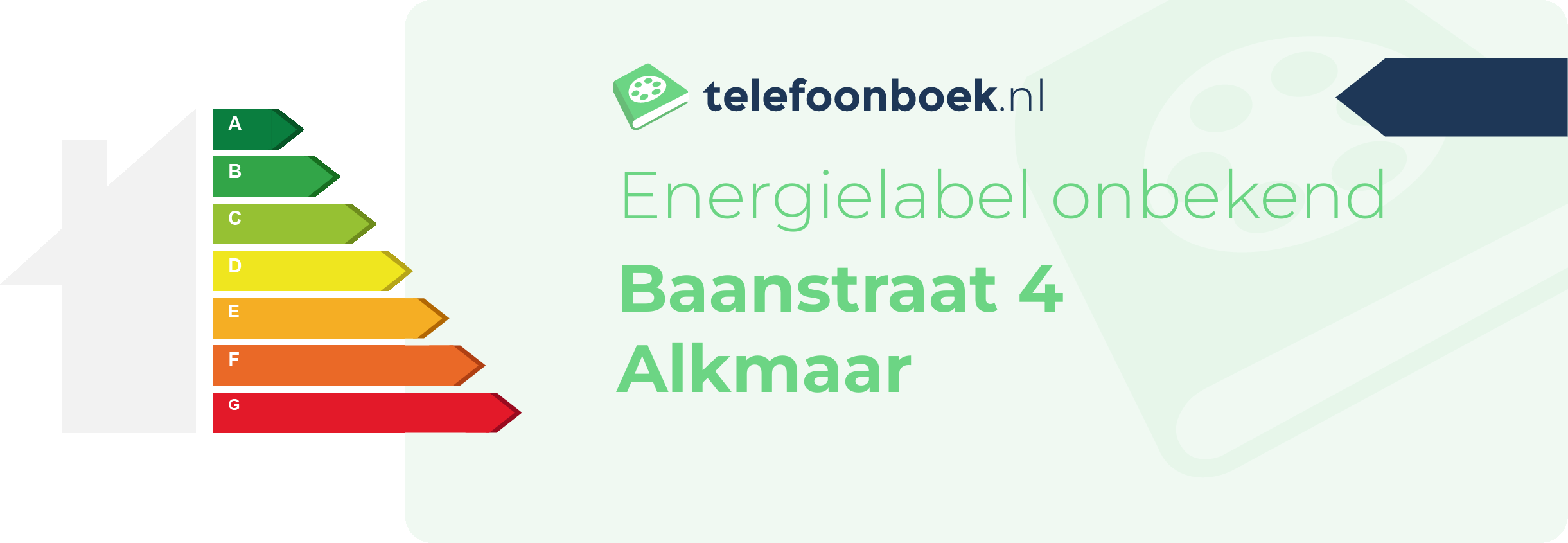 Energielabel Baanstraat 4 Alkmaar