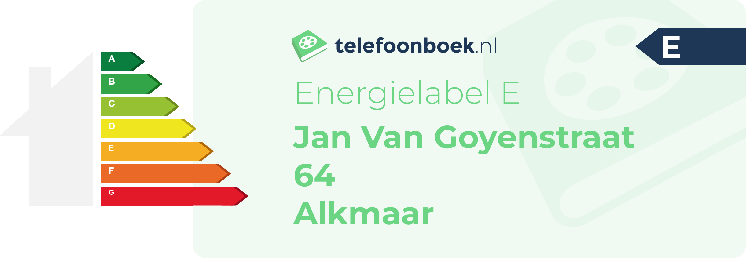 Energielabel Jan Van Goyenstraat 64 Alkmaar