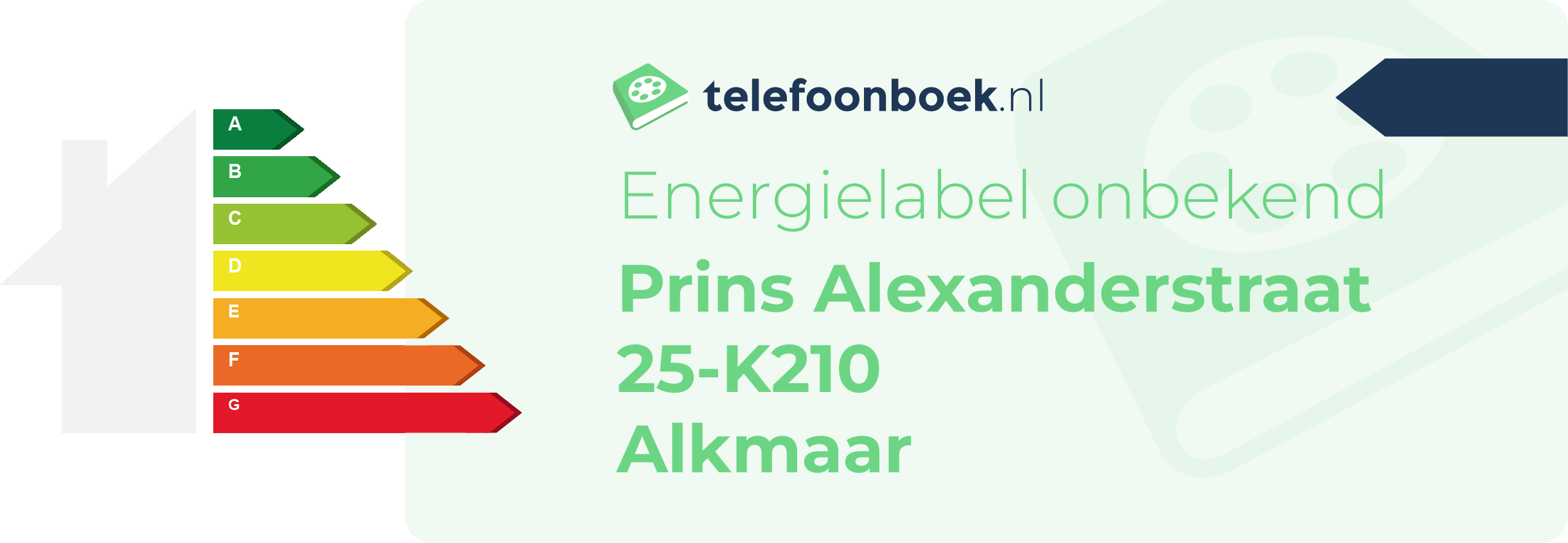 Energielabel Prins Alexanderstraat 25-K210 Alkmaar