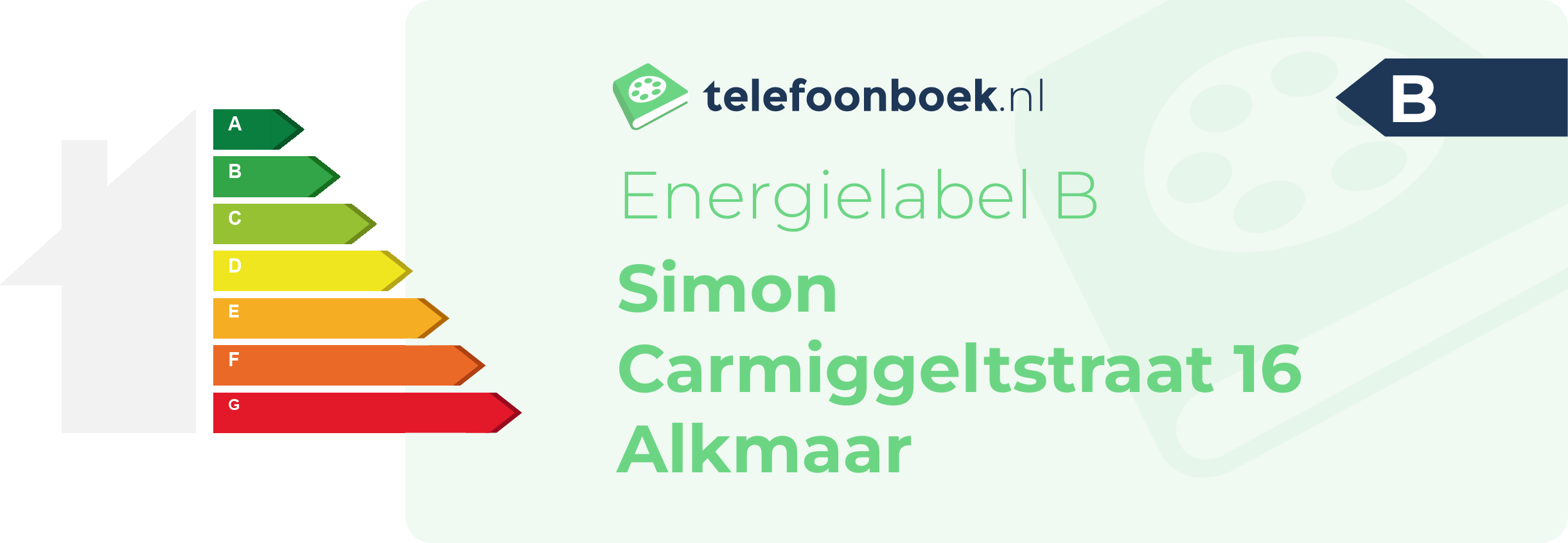 Energielabel Simon Carmiggeltstraat 16 Alkmaar