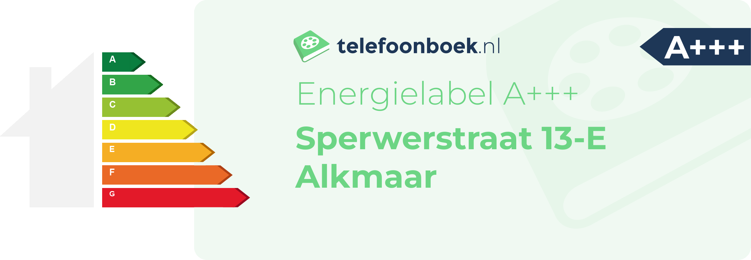 Energielabel Sperwerstraat 13-E Alkmaar