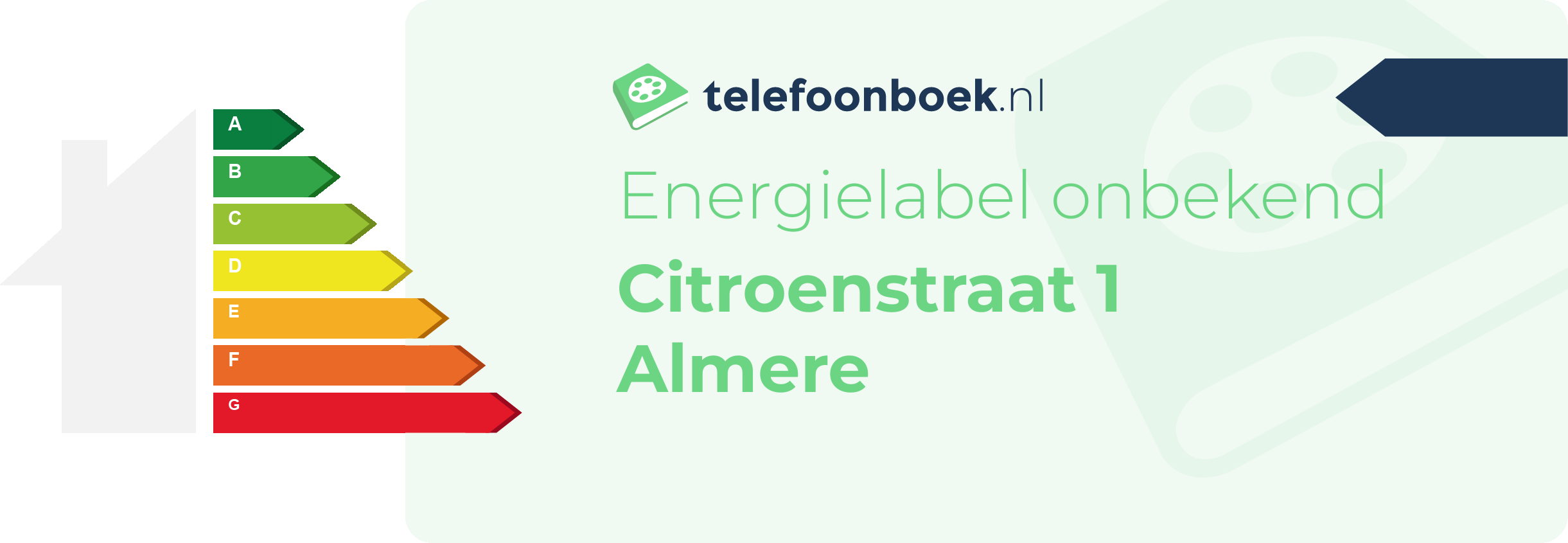 Energielabel Citroenstraat 1 Almere