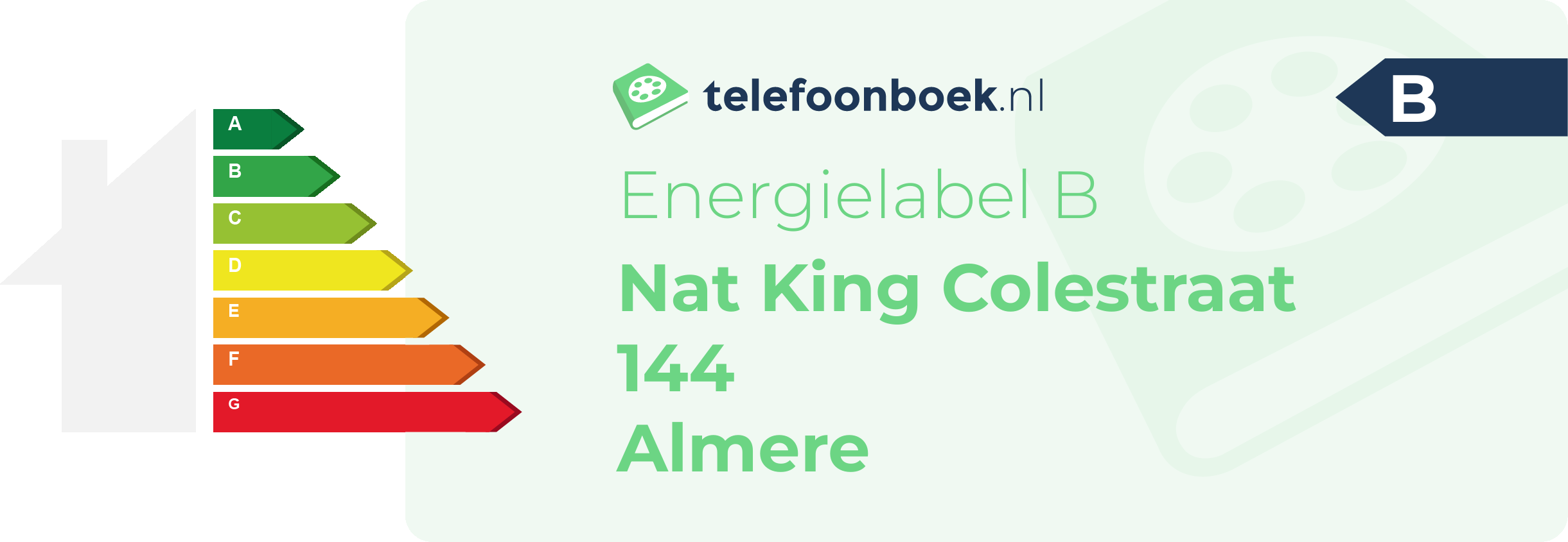 Energielabel Nat King Colestraat 144 Almere