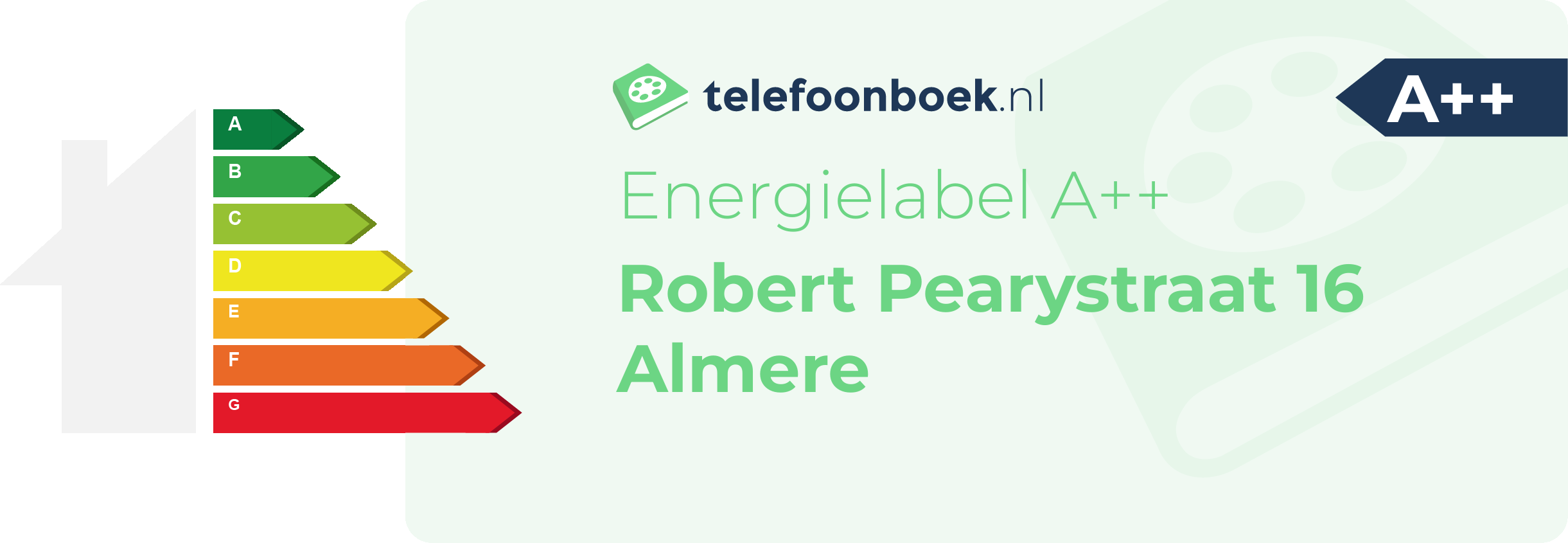Energielabel Robert Pearystraat 16 Almere