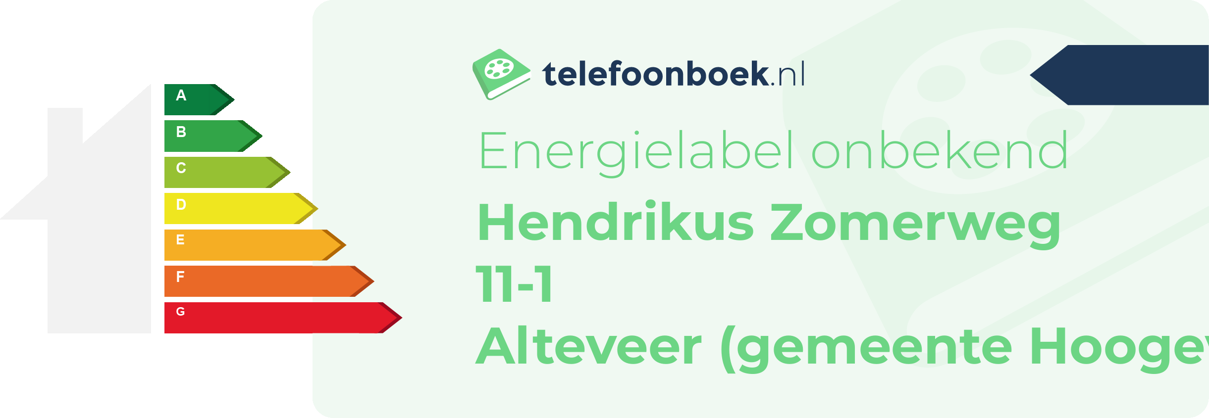 Energielabel Hendrikus Zomerweg 11-1 Alteveer (gemeente Hoogeveen Drenthe)