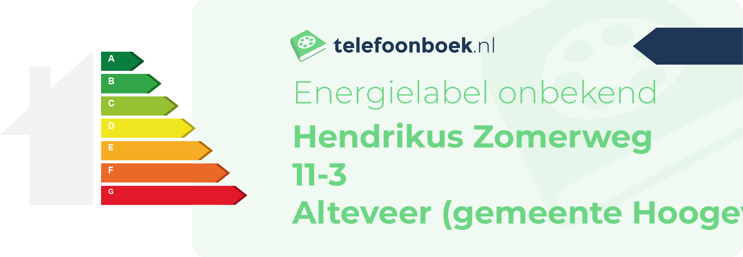 Energielabel Hendrikus Zomerweg 11-3 Alteveer (gemeente Hoogeveen Drenthe)