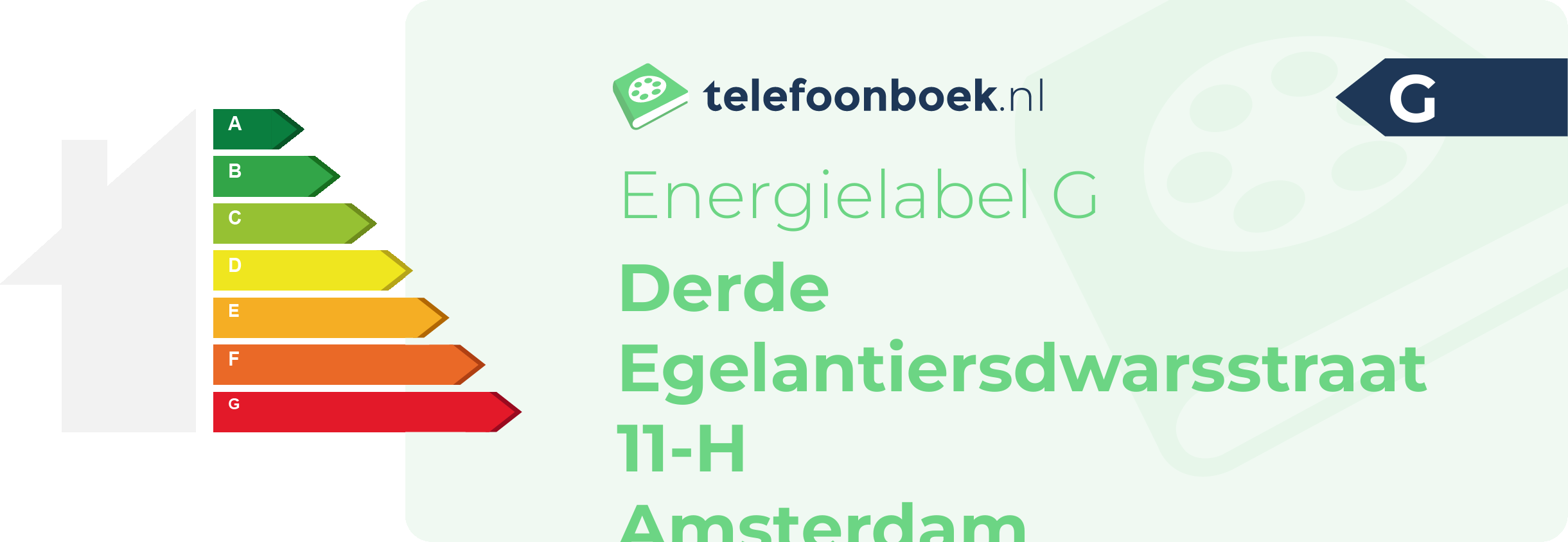 Energielabel Derde Egelantiersdwarsstraat 11-H Amsterdam