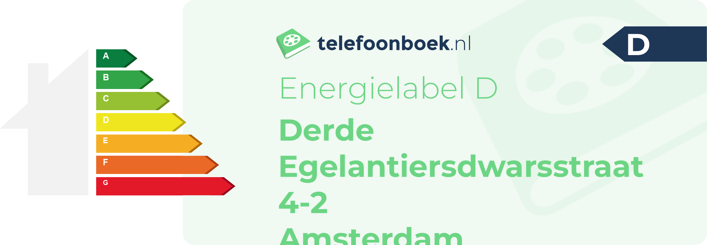 Energielabel Derde Egelantiersdwarsstraat 4-2 Amsterdam