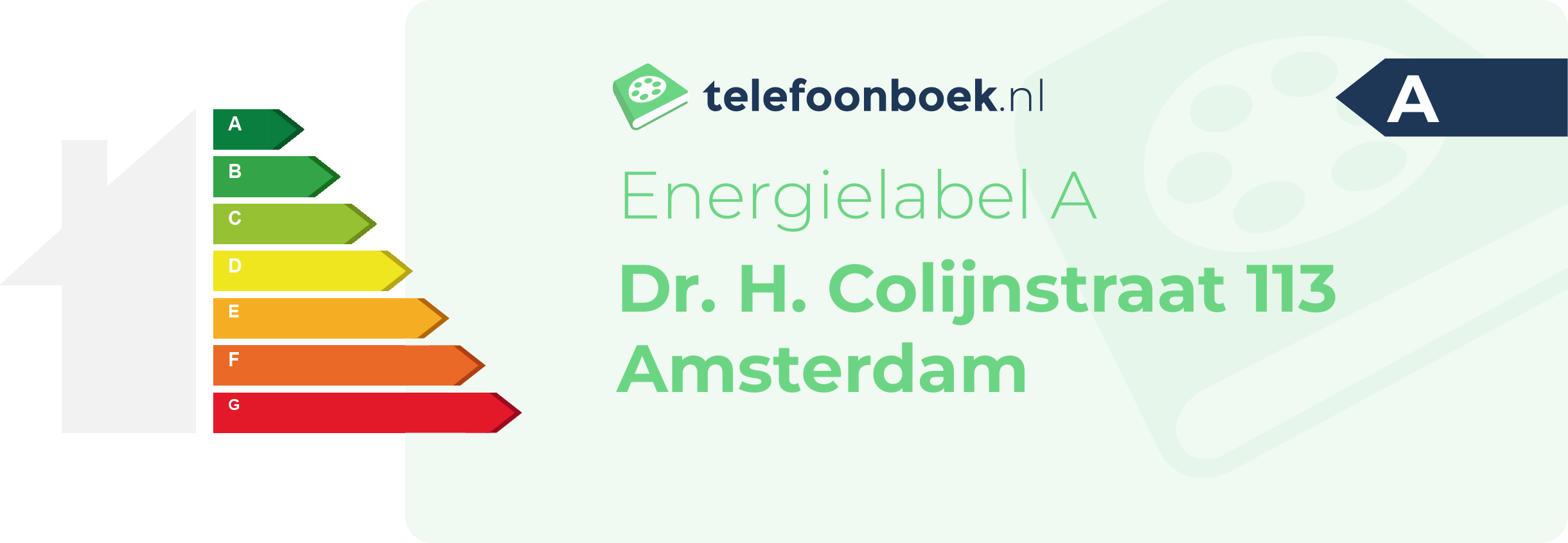 Energielabel Dr. H. Colijnstraat 113 Amsterdam