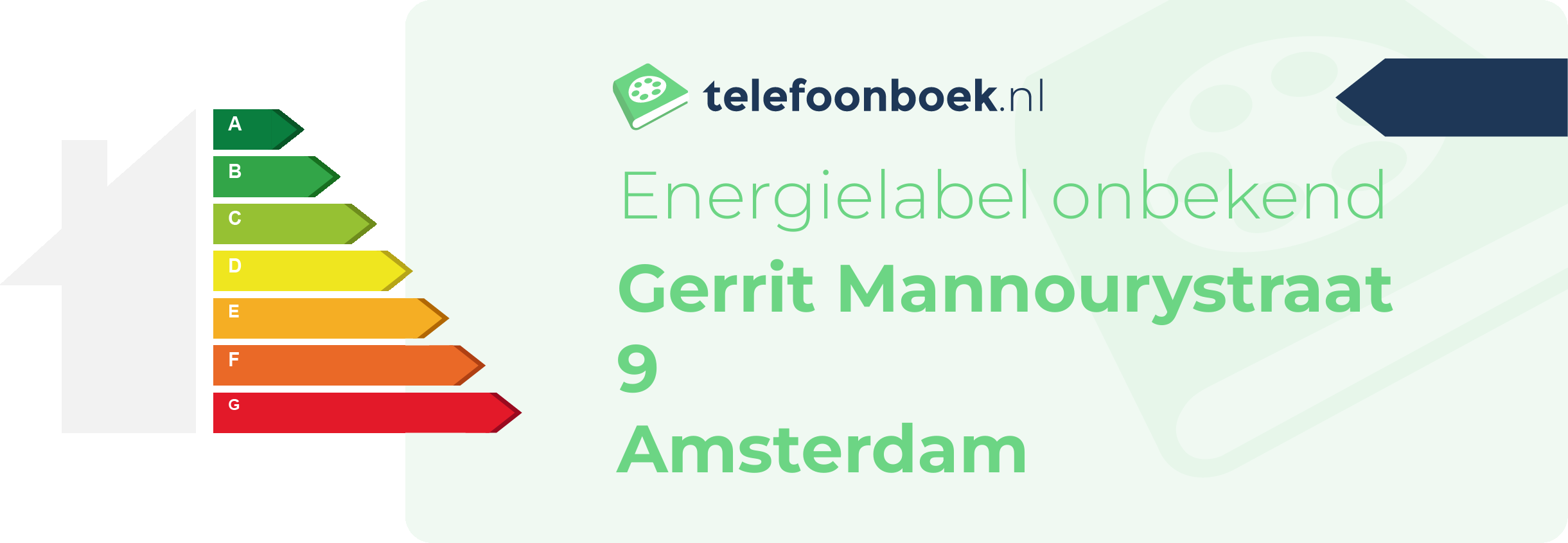 Energielabel Gerrit Mannourystraat 9 Amsterdam
