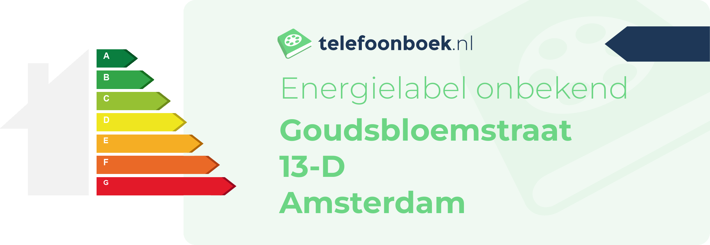 Energielabel Goudsbloemstraat 13-D Amsterdam