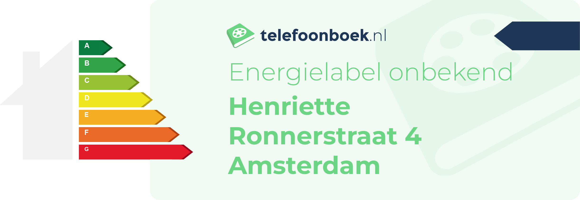 Energielabel Henriette Ronnerstraat 4 Amsterdam