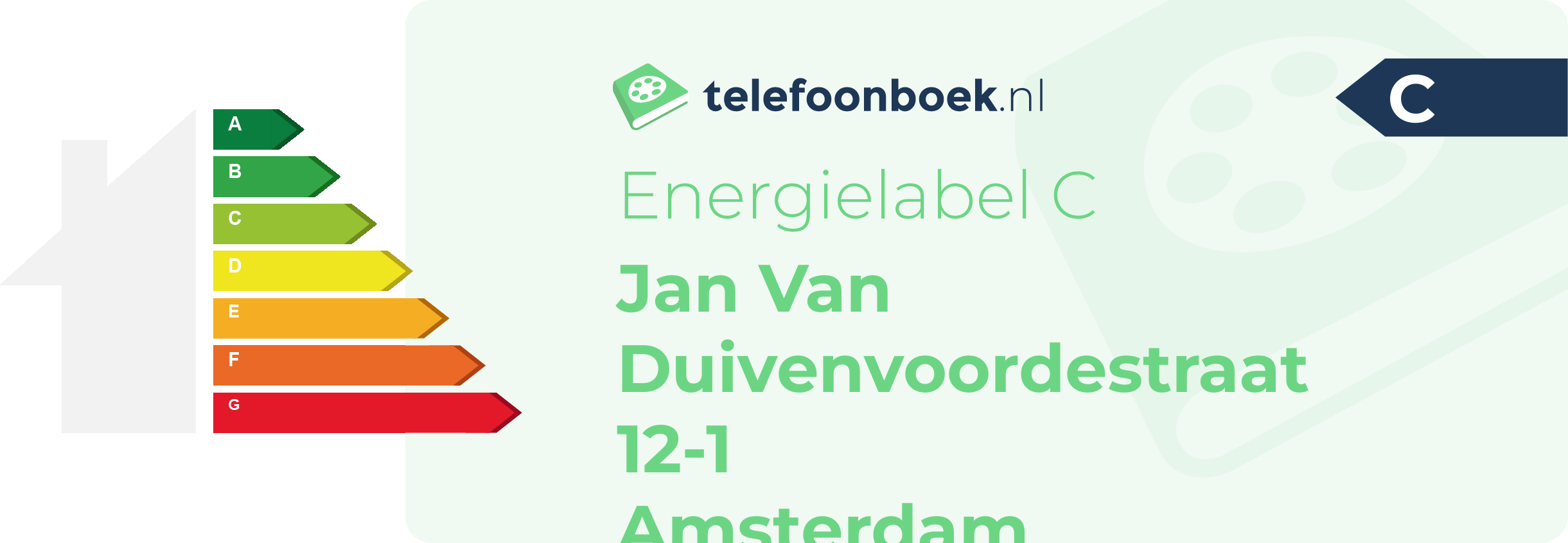 Energielabel Jan Van Duivenvoordestraat 12-1 Amsterdam