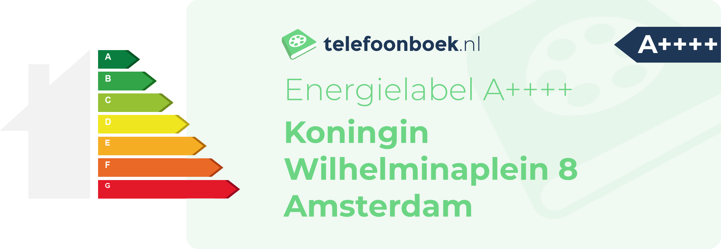 Energielabel Koningin Wilhelminaplein 8 Amsterdam