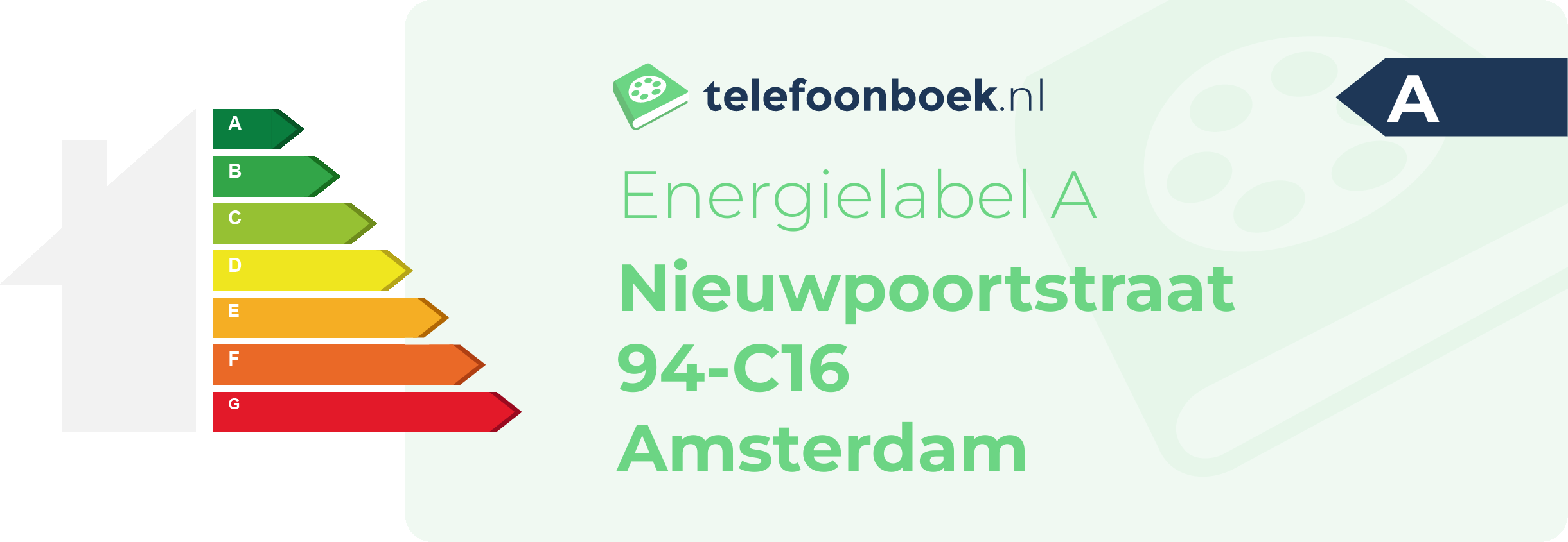 Energielabel Nieuwpoortstraat 94-C16 Amsterdam