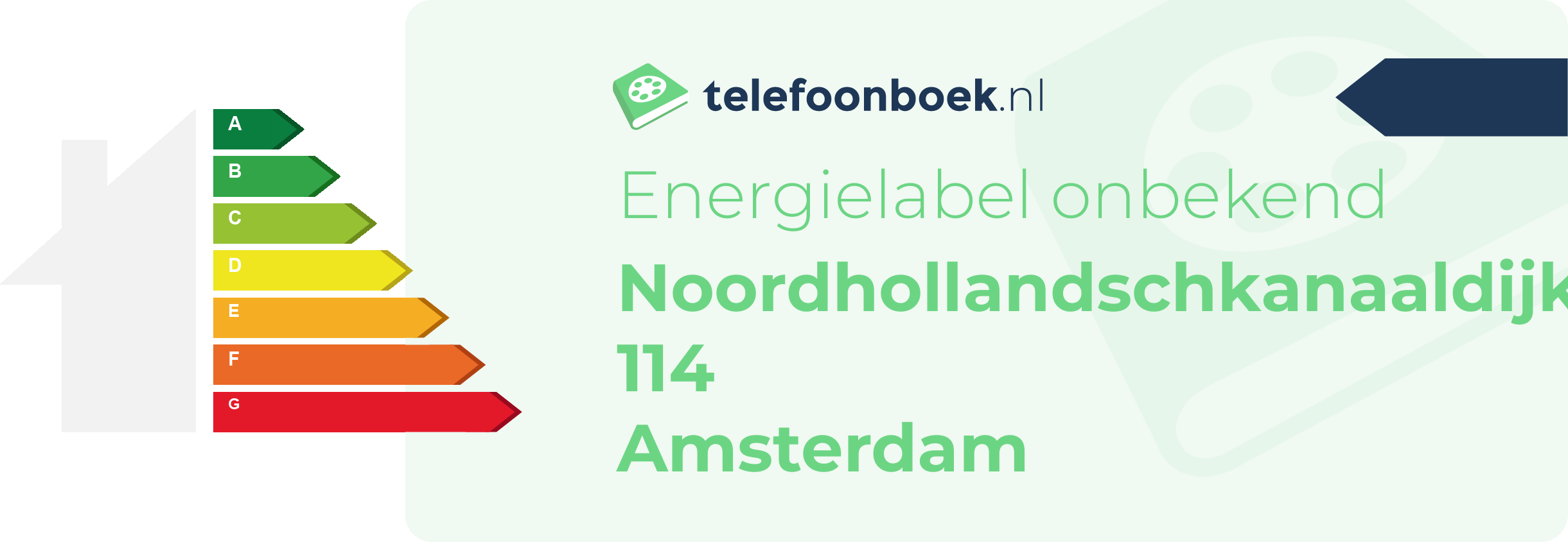 Energielabel Noordhollandschkanaaldijk 114 Amsterdam