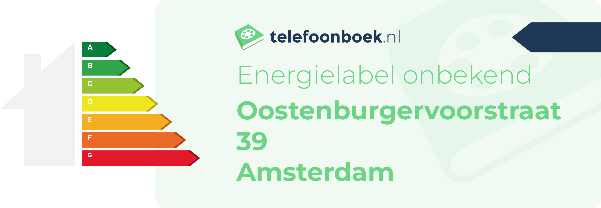 Energielabel Oostenburgervoorstraat 39 Amsterdam