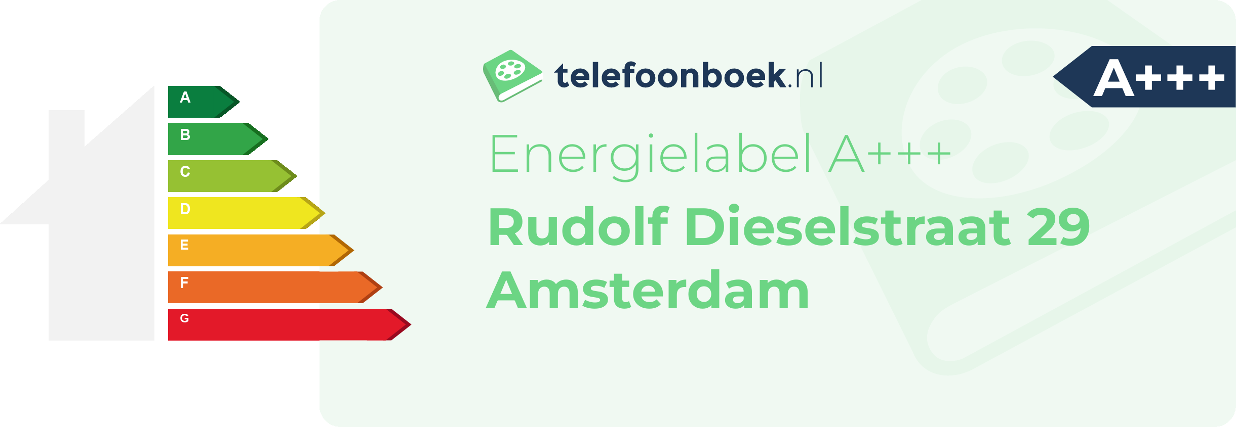 Energielabel Rudolf Dieselstraat 29 Amsterdam