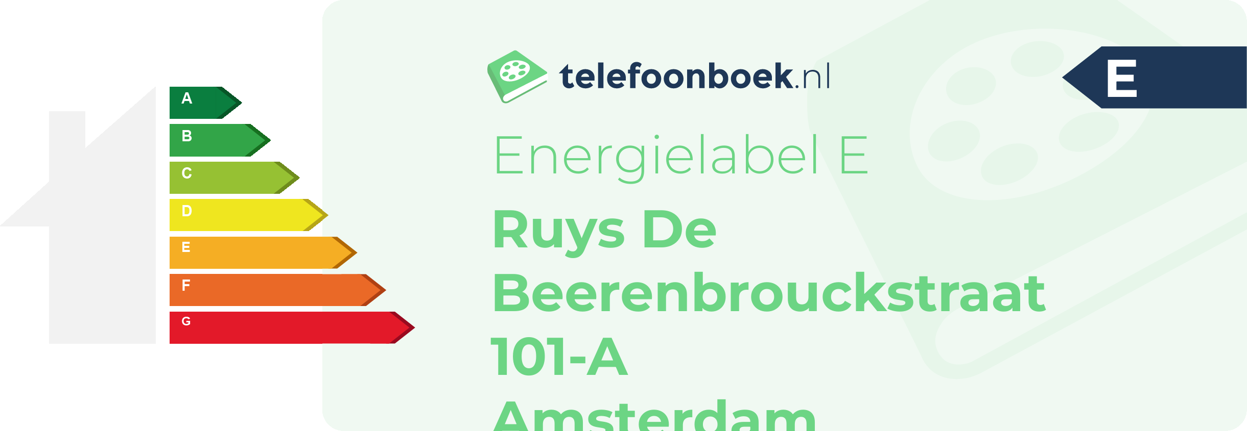 Energielabel Ruys De Beerenbrouckstraat 101-A Amsterdam