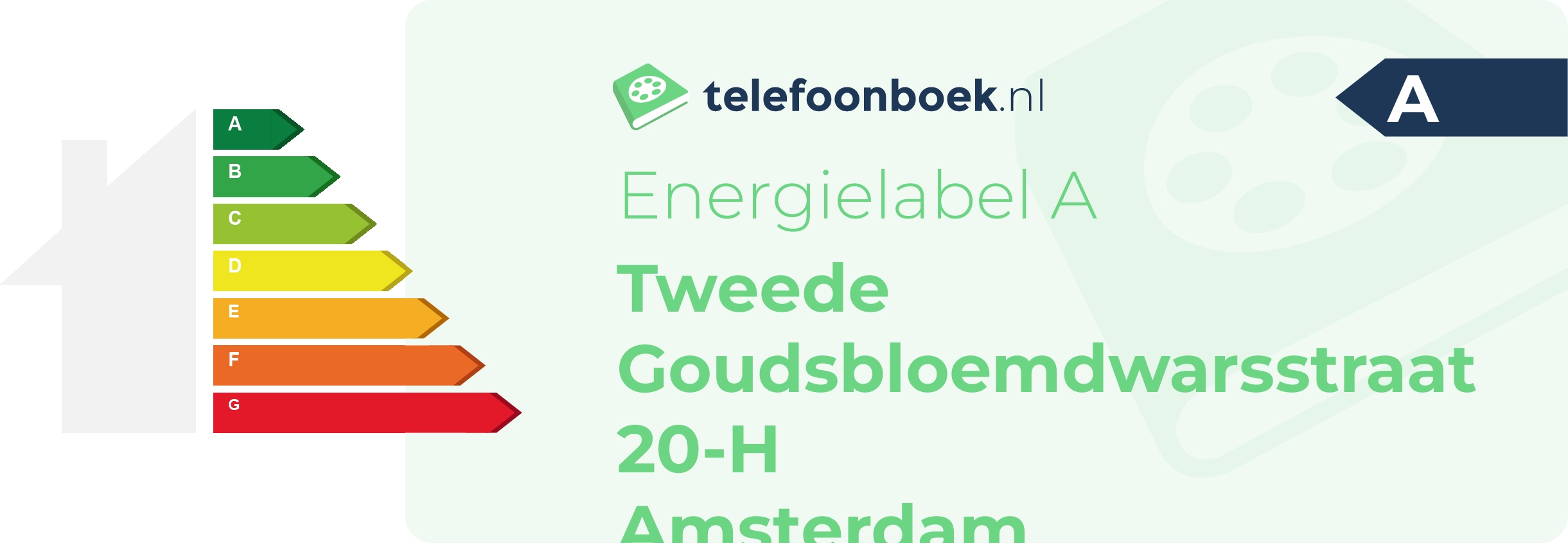 Energielabel Tweede Goudsbloemdwarsstraat 20-H Amsterdam