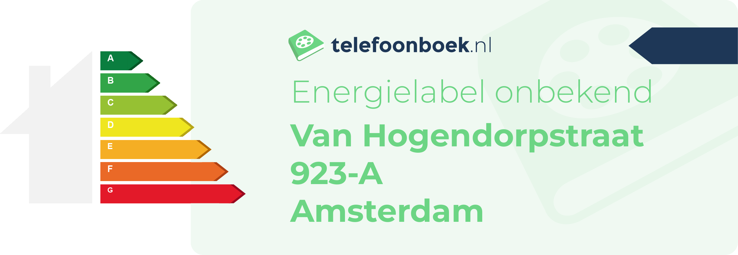 Energielabel Van Hogendorpstraat 923-A Amsterdam