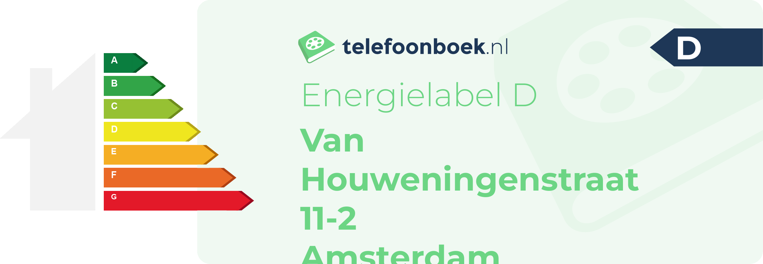 Energielabel Van Houweningenstraat 11-2 Amsterdam