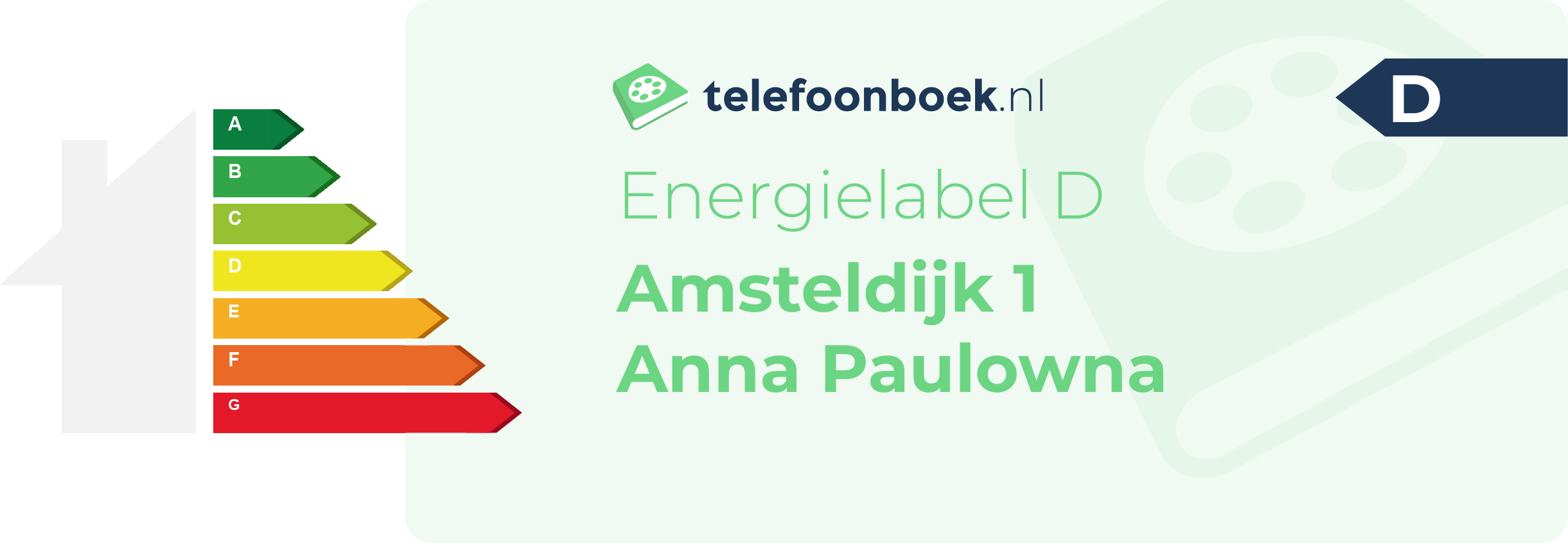 Energielabel Amsteldijk 1 Anna Paulowna