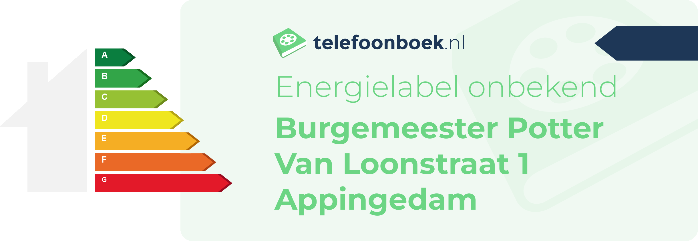 Energielabel Burgemeester Potter Van Loonstraat 1 Appingedam