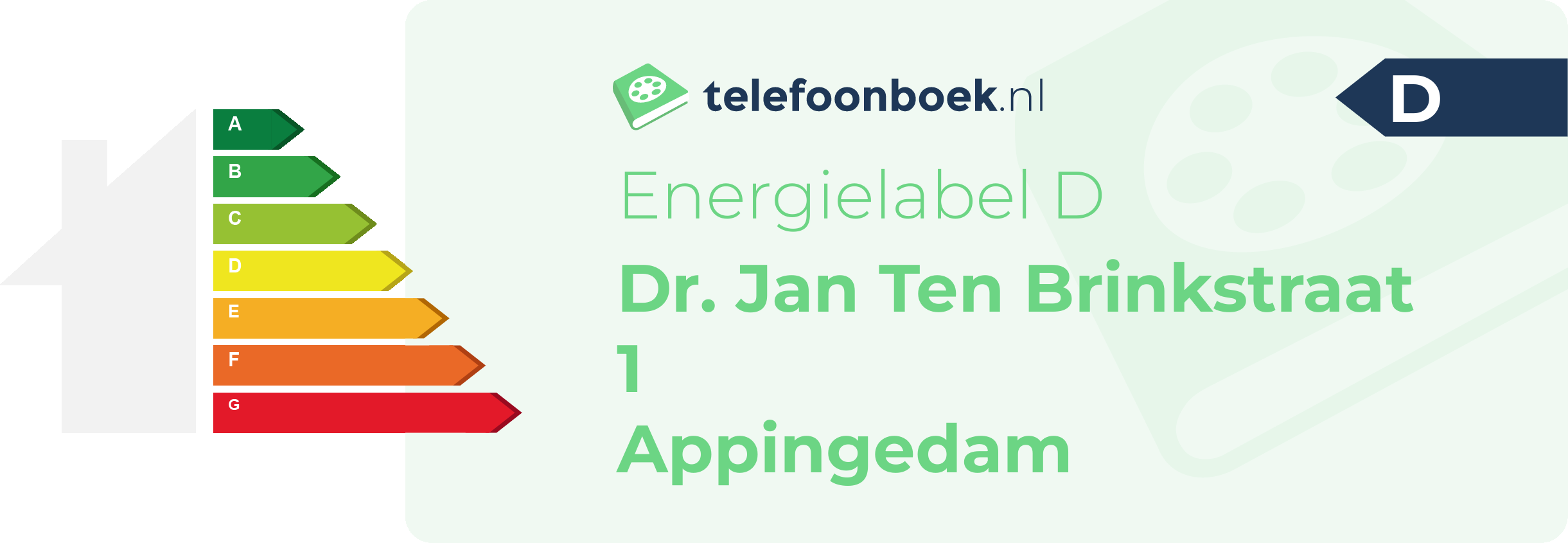 Energielabel Dr. Jan Ten Brinkstraat 1 Appingedam