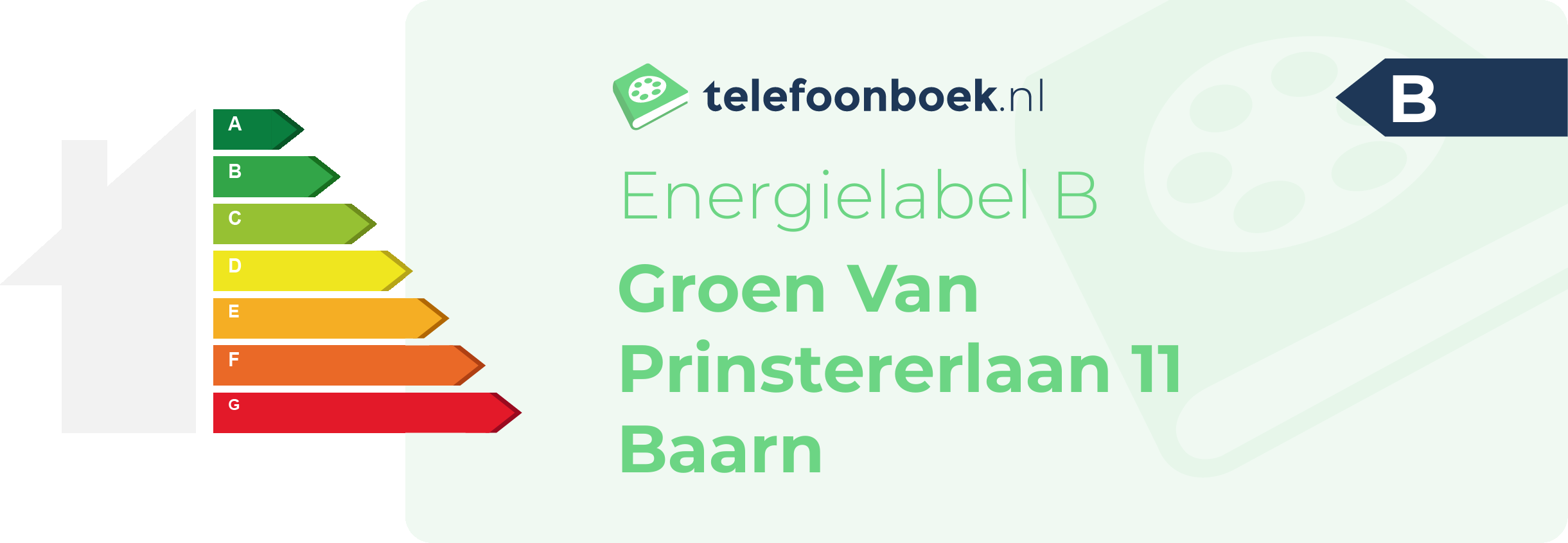 Energielabel Groen Van Prinstererlaan 11 Baarn