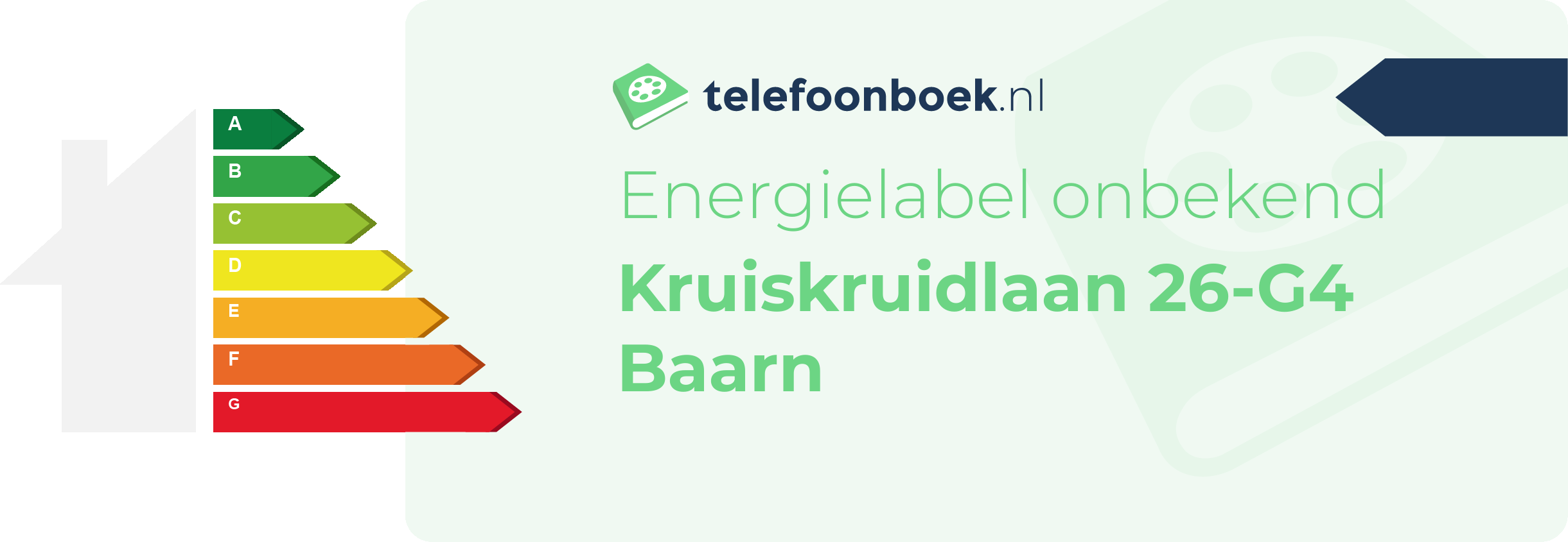 Energielabel Kruiskruidlaan 26-G4 Baarn