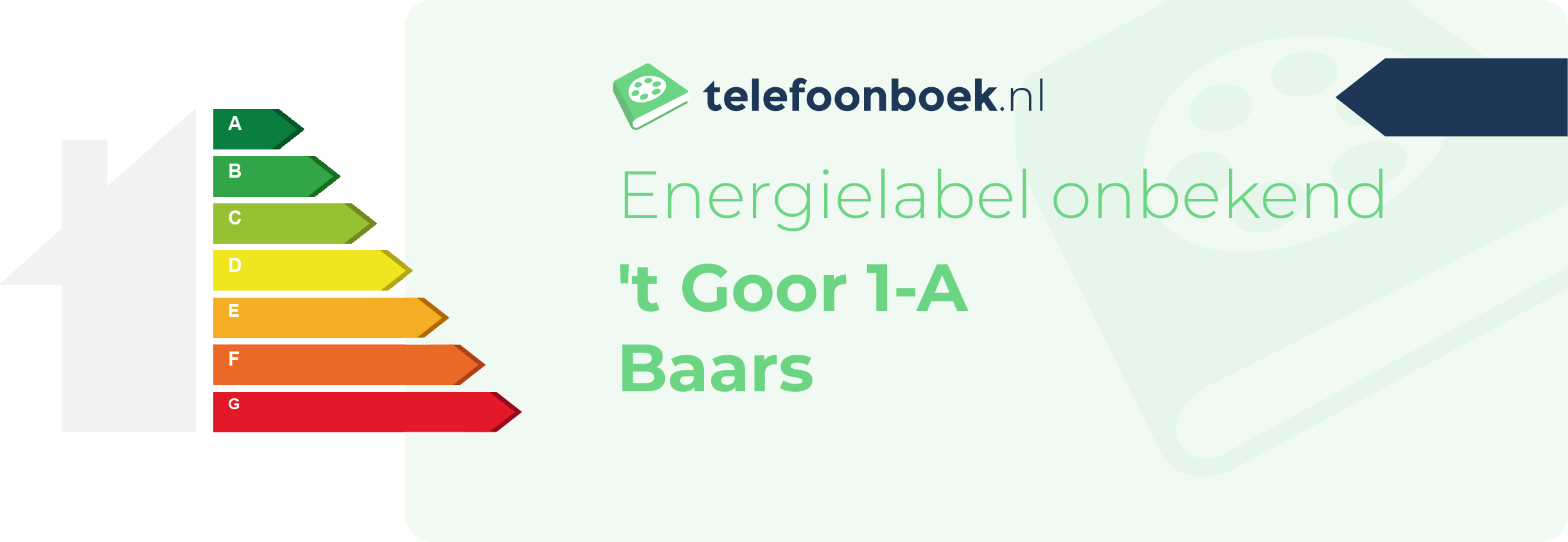 Energielabel 't Goor 1-A Baars