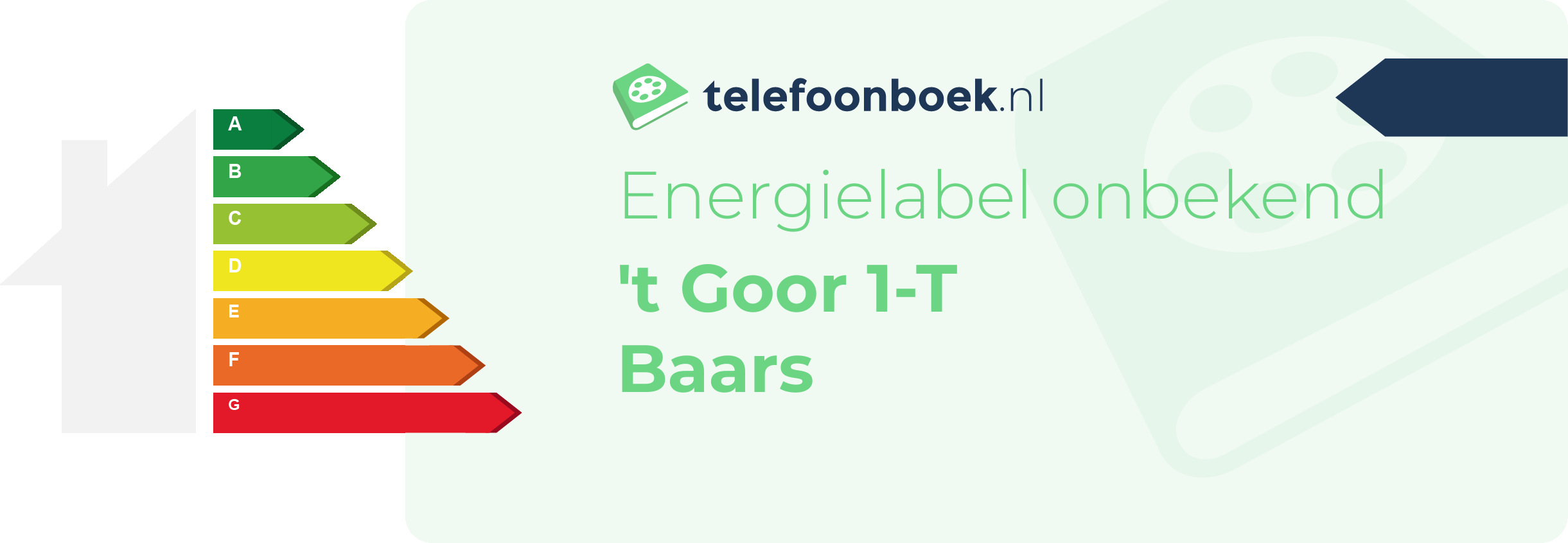Energielabel 't Goor 1-T Baars