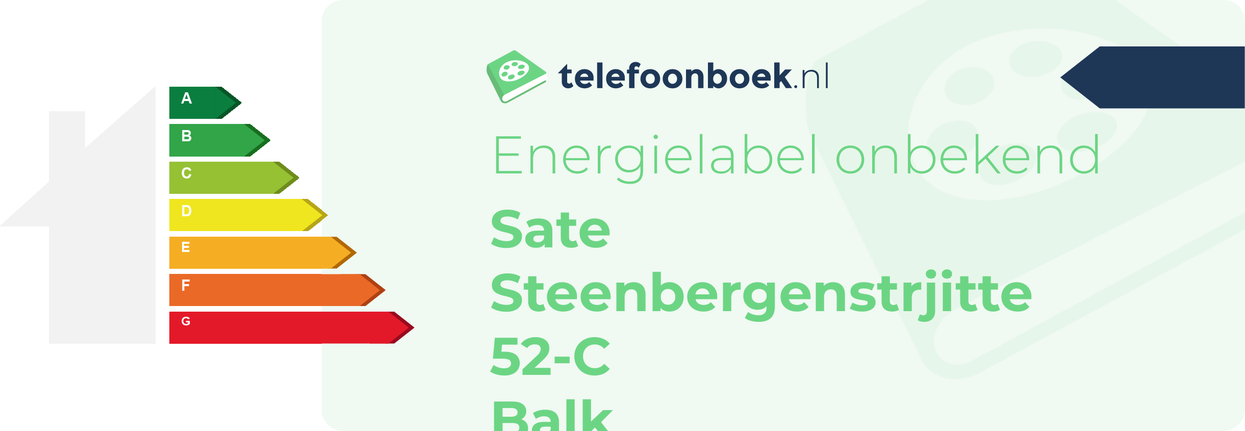 Energielabel Sate Steenbergenstrjitte 52-C Balk