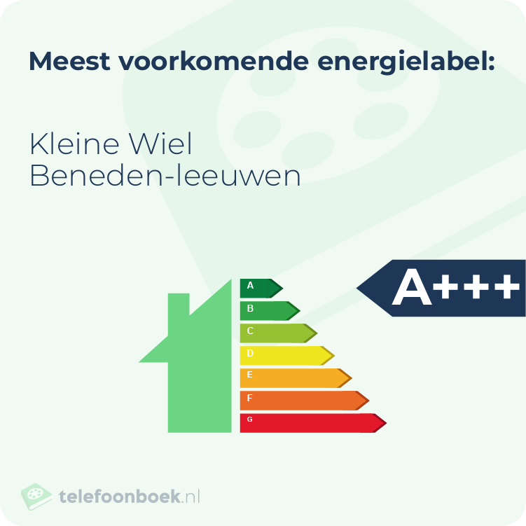 Energielabel Kleine Wiel Beneden-Leeuwen | Meest voorkomend