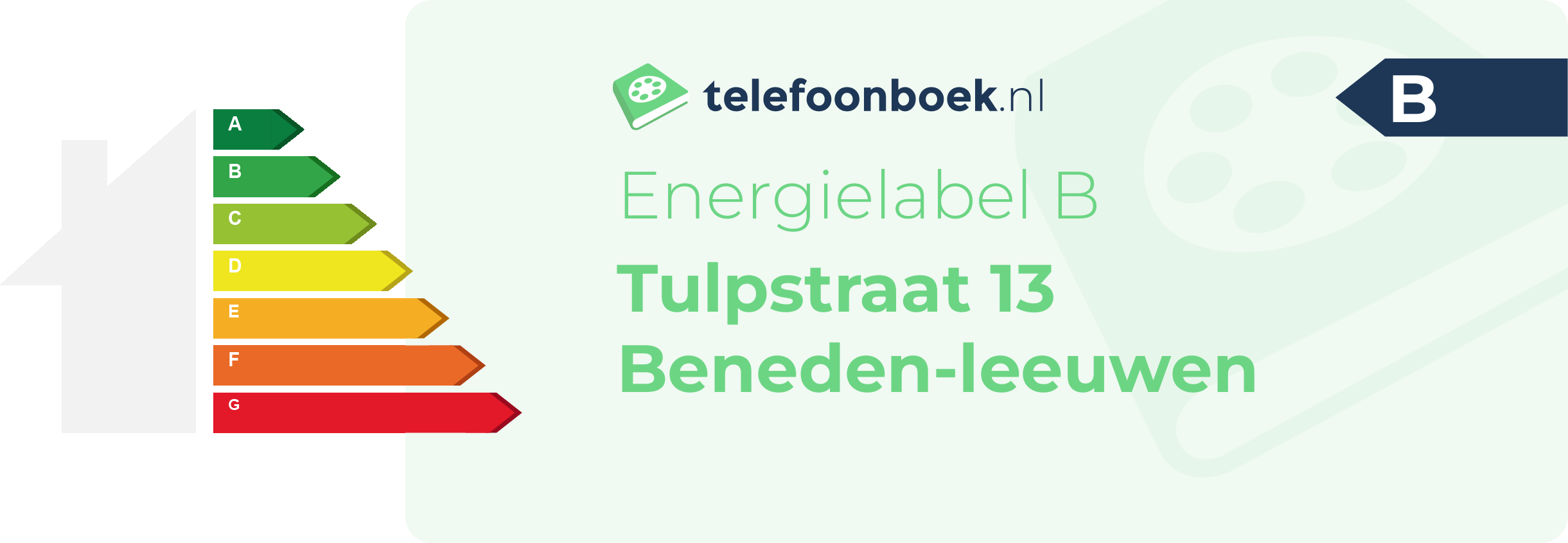 Energielabel Tulpstraat 13 Beneden-Leeuwen