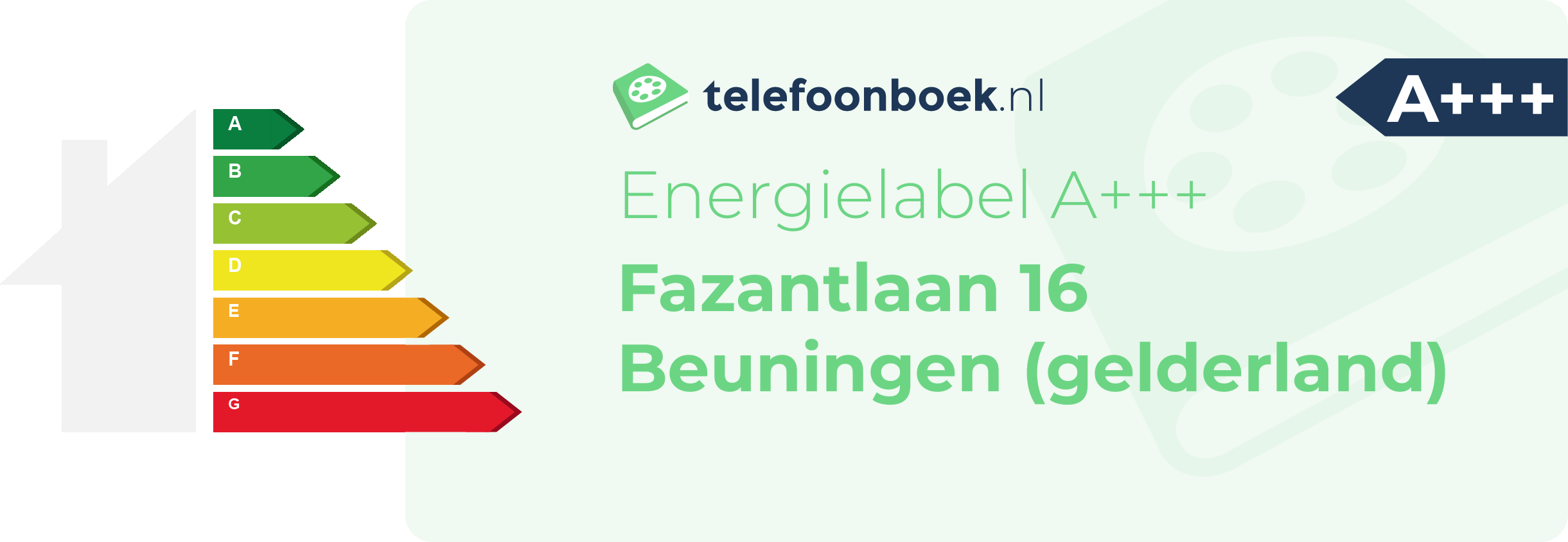 Energielabel Fazantlaan 16 Beuningen (Gelderland)