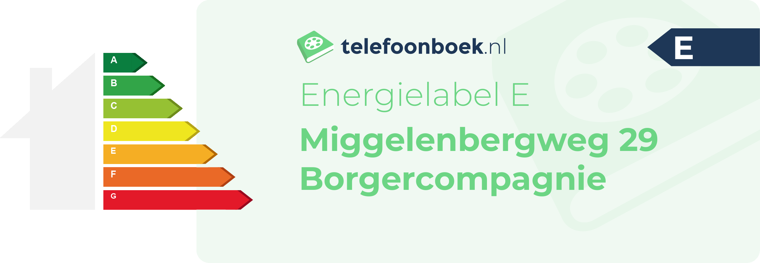 Energielabel Miggelenbergweg 29 Borgercompagnie