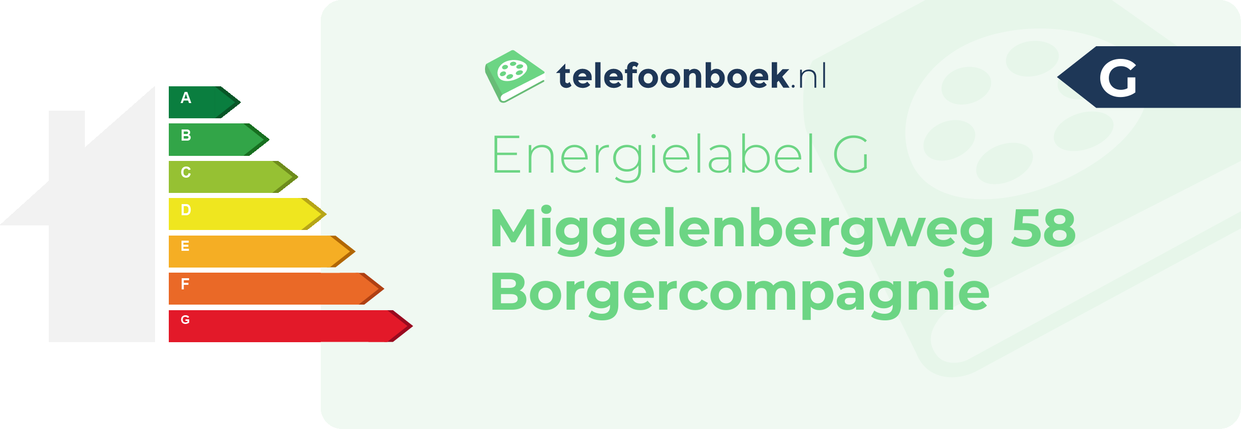 Energielabel Miggelenbergweg 58 Borgercompagnie