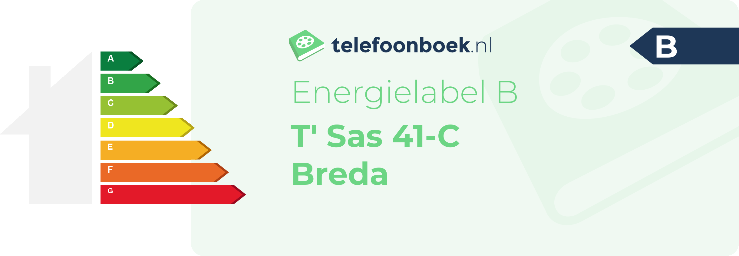 Energielabel T' Sas 41-C Breda