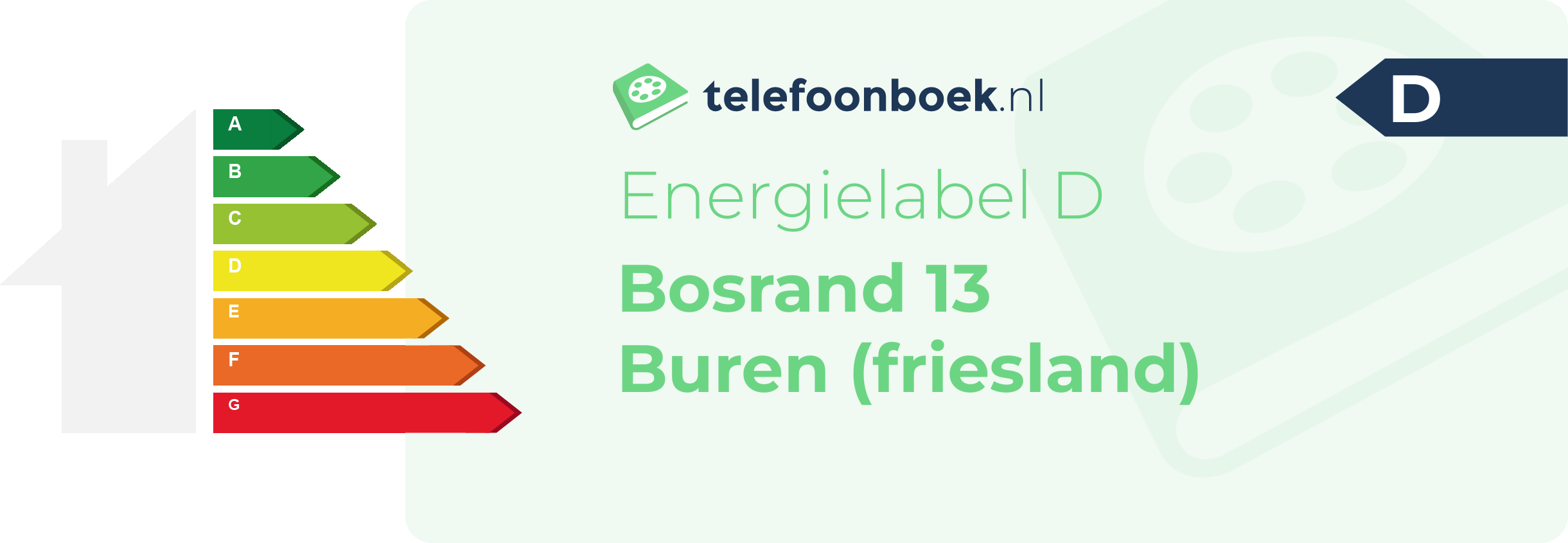 Energielabel Bosrand 13 Buren (Friesland)