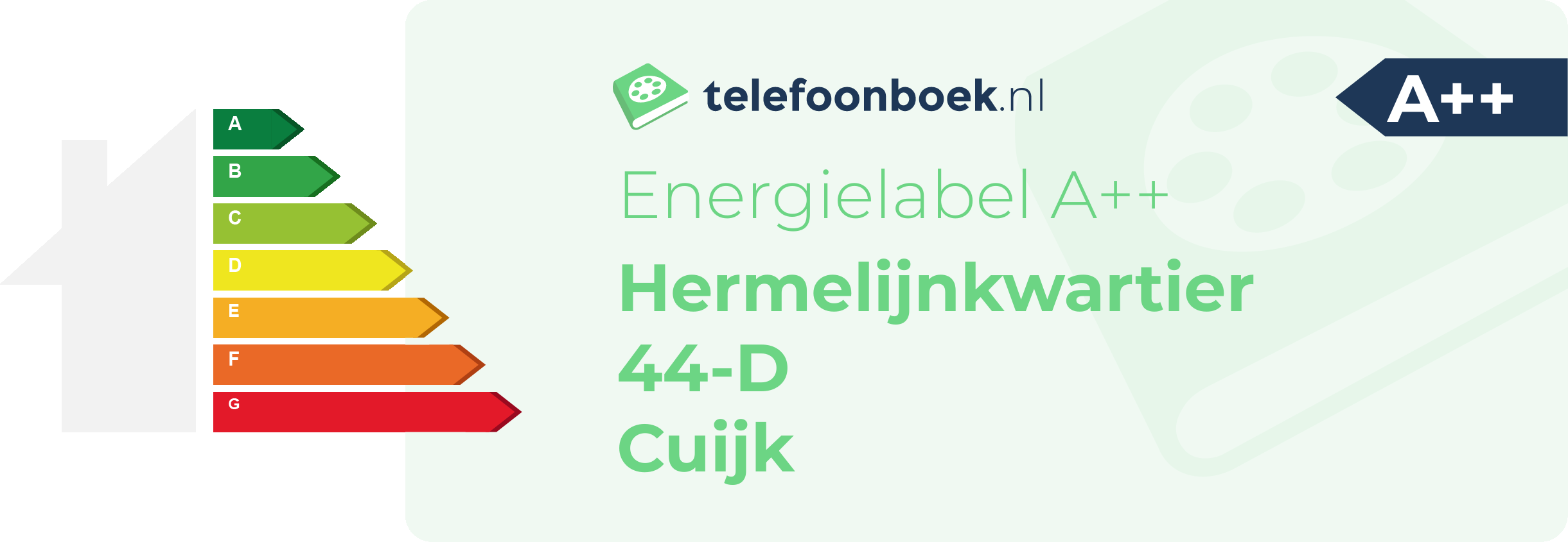 Energielabel Hermelijnkwartier 44-D Cuijk