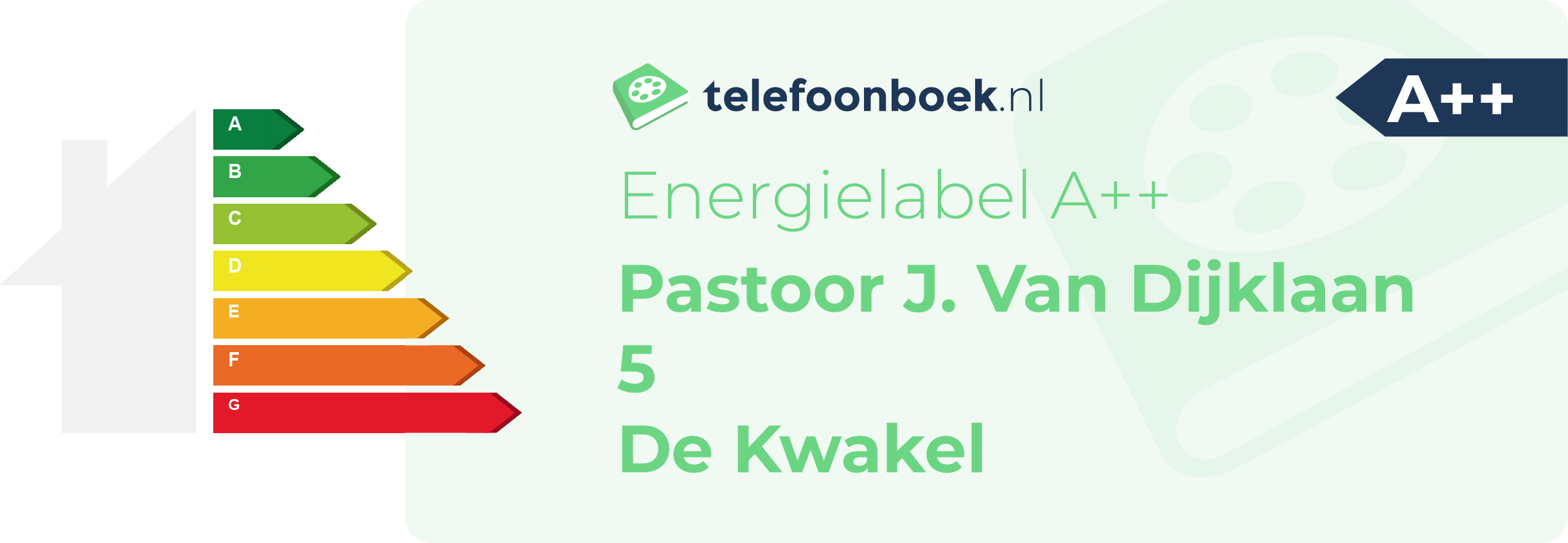 Energielabel Pastoor J. Van Dijklaan 5 De Kwakel