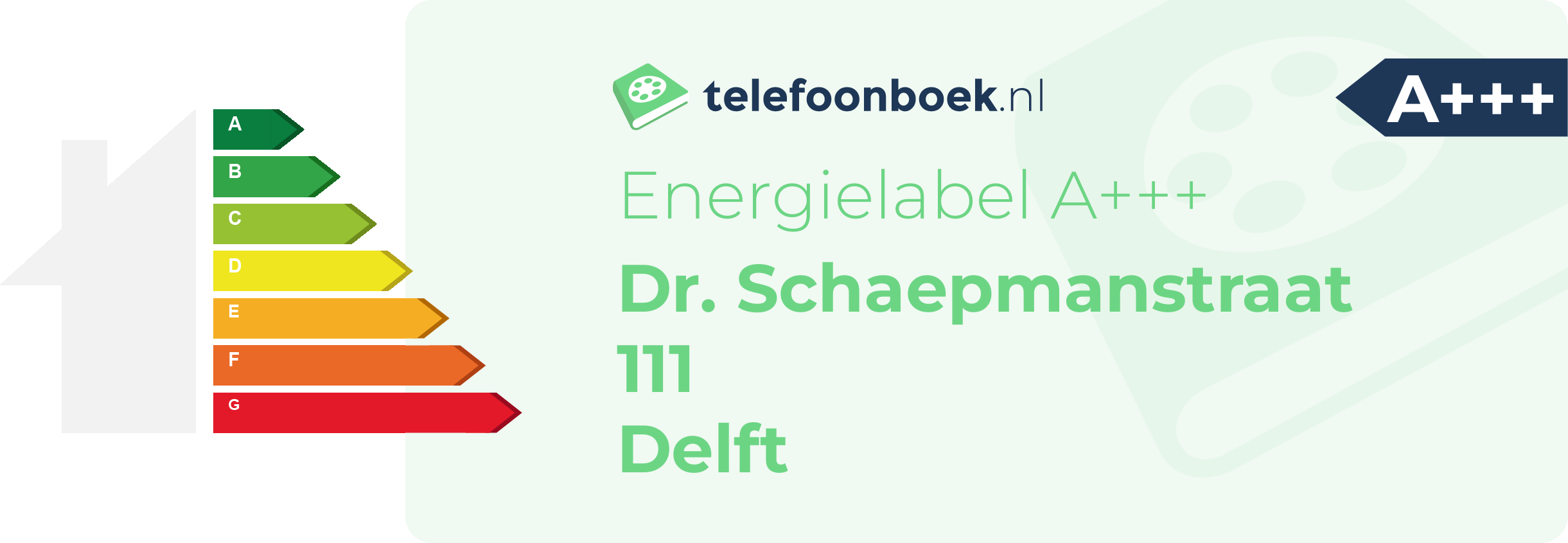 Energielabel Dr. Schaepmanstraat 111 Delft