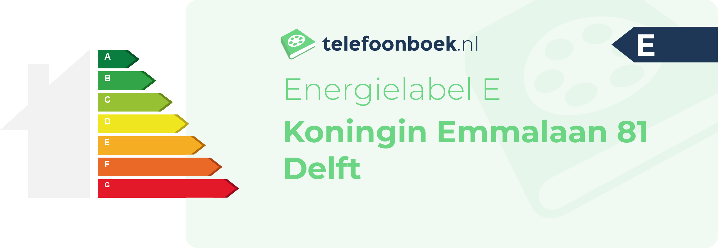 Energielabel Koningin Emmalaan 81 Delft