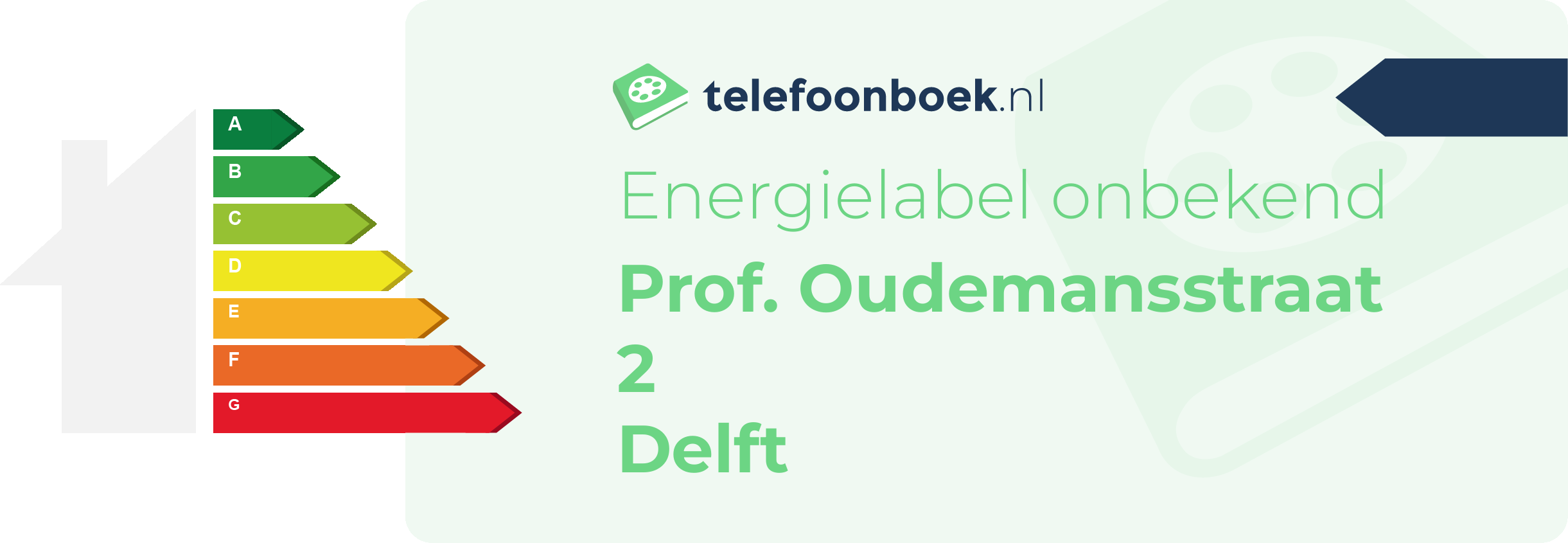 Energielabel Prof. Oudemansstraat 2 Delft