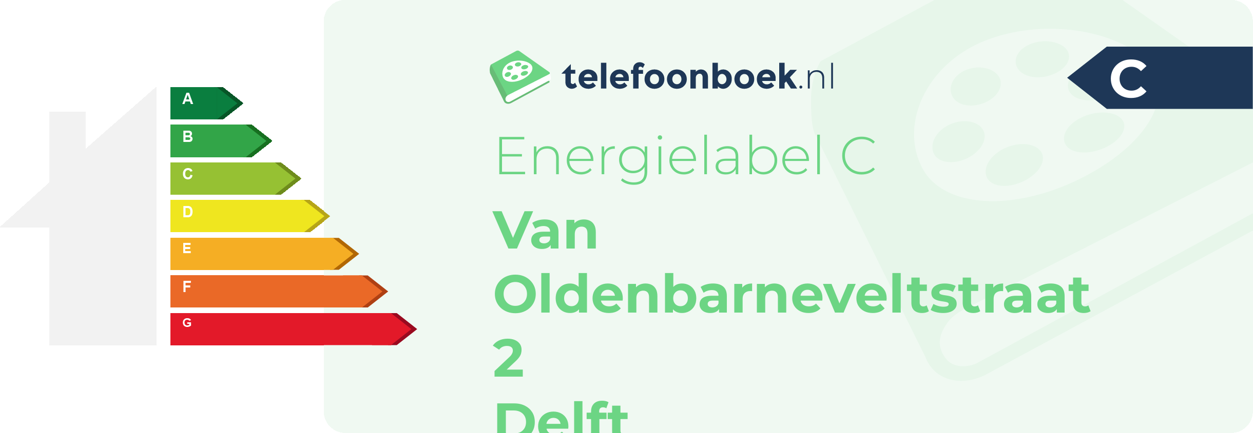 Energielabel Van Oldenbarneveltstraat 2 Delft