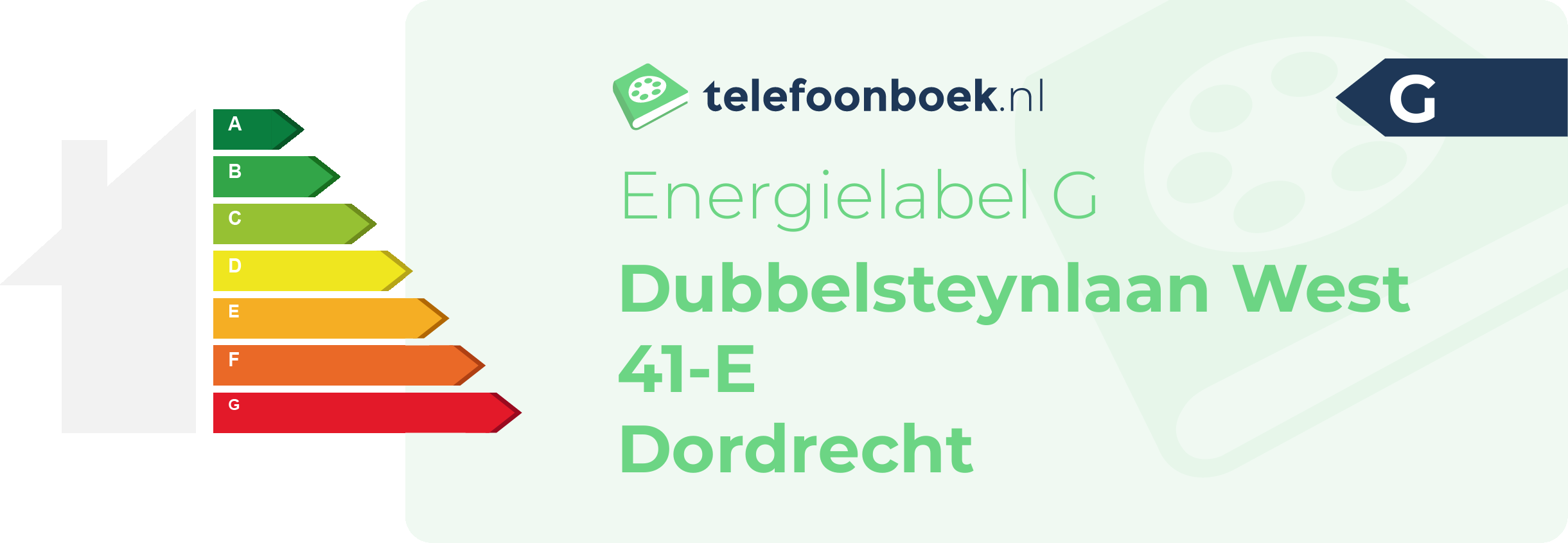 Energielabel Dubbelsteynlaan West 41-E Dordrecht