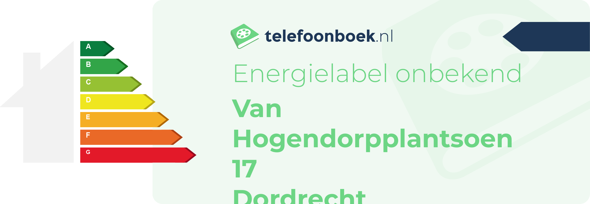 Energielabel Van Hogendorpplantsoen 17 Dordrecht